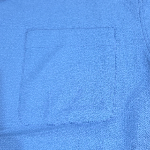 Kenneth Cole Blue Casual Button Down Shirt Short Sleeves - Picture 6 of 10